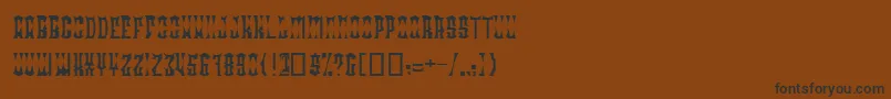 Czcionka RadonatorDiabloNormal – czarne czcionki na brązowym tle