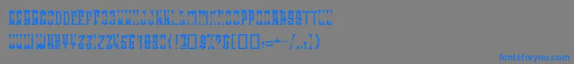 フォントRadonatorDiabloNormal – 灰色の背景に青い文字