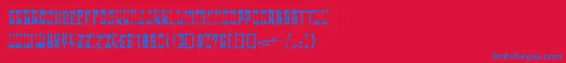 RadonatorDiabloNormal Font – Blue Fonts on Red Background