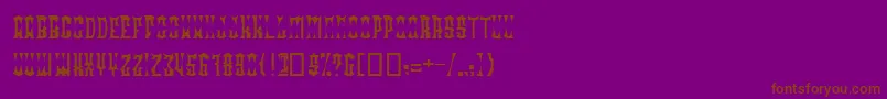 RadonatorDiabloNormal Font – Brown Fonts on Purple Background