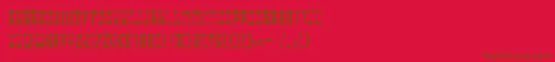 フォントRadonatorDiabloNormal – 赤い背景に茶色の文字