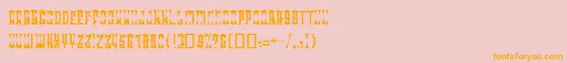 RadonatorDiabloNormal Font – Orange Fonts on Pink Background