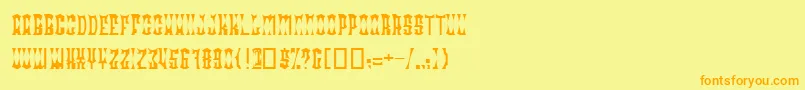 RadonatorDiabloNormal Font – Orange Fonts on Yellow Background