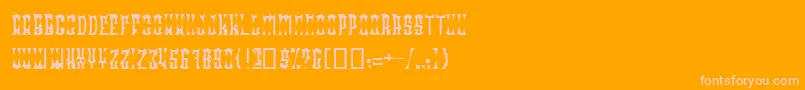 フォントRadonatorDiabloNormal – オレンジの背景にピンクのフォント