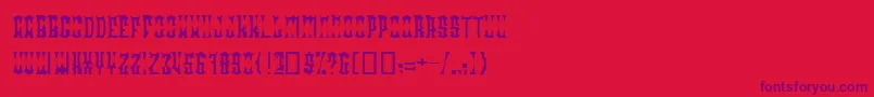 RadonatorDiabloNormal Font – Purple Fonts on Red Background