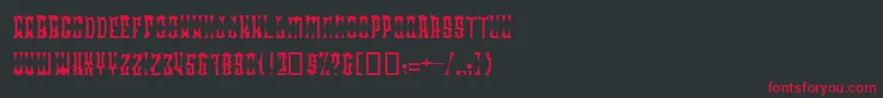 フォントRadonatorDiabloNormal – 黒い背景に赤い文字