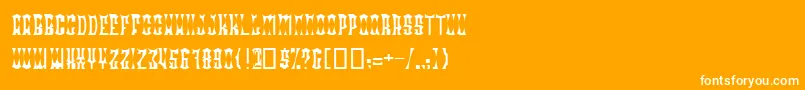 RadonatorDiabloNormal Font – White Fonts on Orange Background