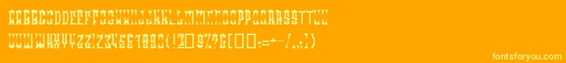 Police RadonatorDiabloNormal – polices jaunes sur fond orange