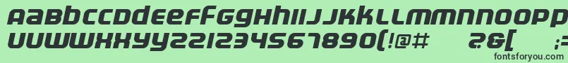 ElectrofiedBolditalic Font – Black Fonts on Green Background