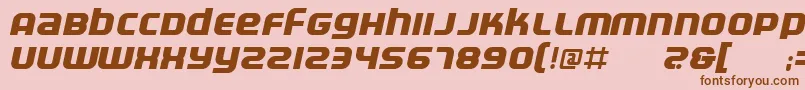 ElectrofiedBolditalic Font – Brown Fonts on Pink Background