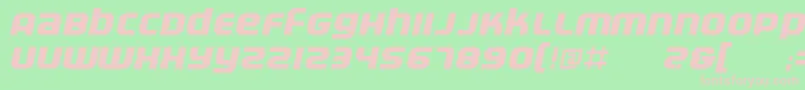 ElectrofiedBolditalic Font – Pink Fonts on Green Background