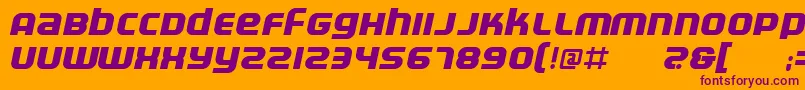 ElectrofiedBolditalic Font – Purple Fonts on Orange Background