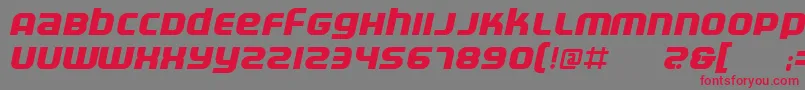 ElectrofiedBolditalic Font – Red Fonts on Gray Background