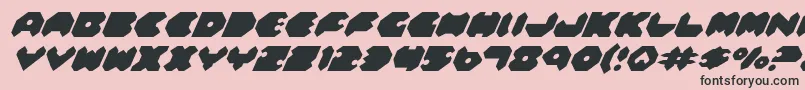 FeldercarbItalic Font – Black Fonts on Pink Background