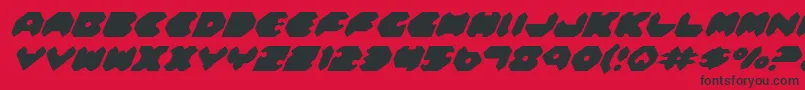 FeldercarbItalic Font – Black Fonts on Red Background