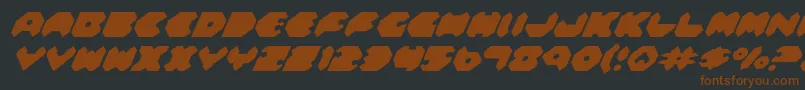 FeldercarbItalic Font – Brown Fonts on Black Background