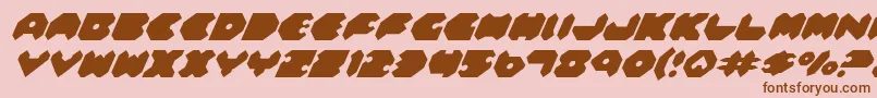 FeldercarbItalic Font – Brown Fonts on Pink Background