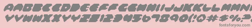 FeldercarbItalic Font – Gray Fonts on Pink Background