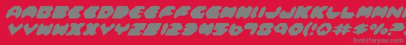 FeldercarbItalic Font – Gray Fonts on Red Background