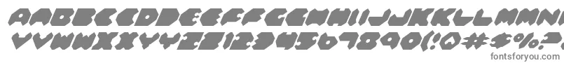 FeldercarbItalic Font – Gray Fonts on White Background