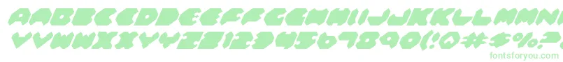 FeldercarbItalic-Schriftart – Grüne Schriften auf weißem Hintergrund