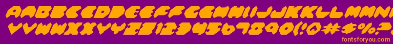 FeldercarbItalic Font – Orange Fonts on Purple Background