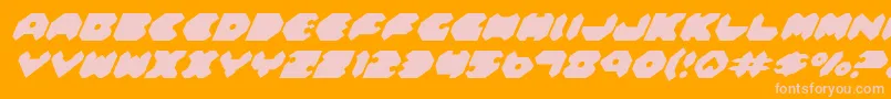 FeldercarbItalic Font – Pink Fonts on Orange Background