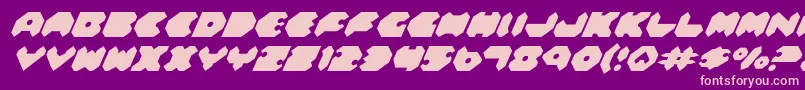 FeldercarbItalic Font – Pink Fonts on Purple Background