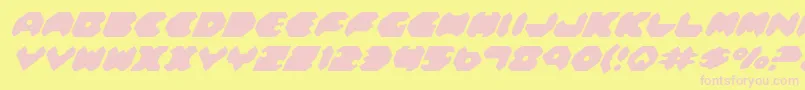 FeldercarbItalic Font – Pink Fonts on Yellow Background