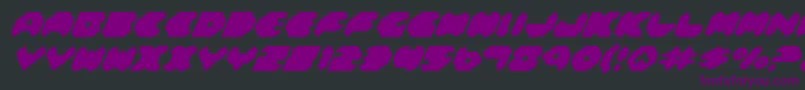 FeldercarbItalic Font – Purple Fonts on Black Background