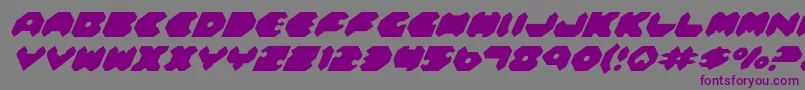 FeldercarbItalic Font – Purple Fonts on Gray Background
