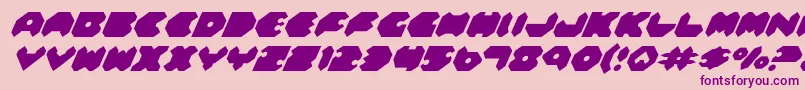 FeldercarbItalic Font – Purple Fonts on Pink Background