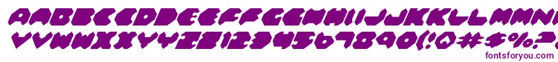 FeldercarbItalic-Schriftart – Violette Schriften auf weißem Hintergrund