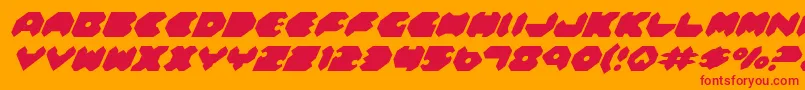 FeldercarbItalic Font – Red Fonts on Orange Background