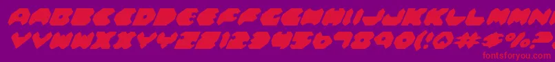 FeldercarbItalic Font – Red Fonts on Purple Background