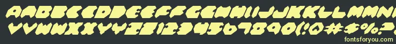 FeldercarbItalic Font – Yellow Fonts on Black Background