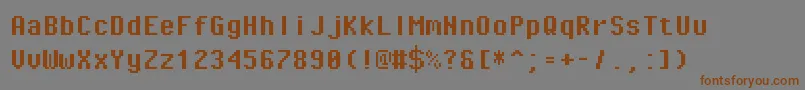 Шрифт PixeloperatormonoBold – коричневые шрифты на сером фоне