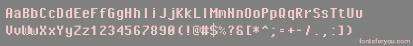 PixeloperatormonoBold Font – Pink Fonts on Gray Background