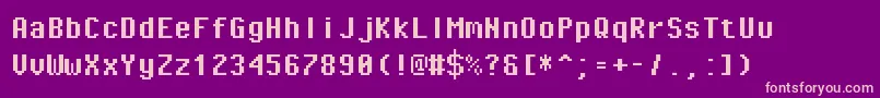 PixeloperatormonoBold Font – Pink Fonts on Purple Background