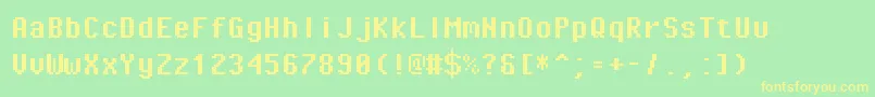 PixeloperatormonoBold Font – Yellow Fonts on Green Background