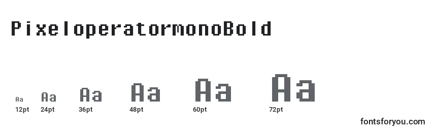 Размеры шрифта PixeloperatormonoBold