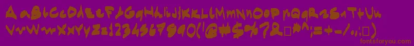 Egidovalmarkerfont Font – Brown Fonts on Purple Background