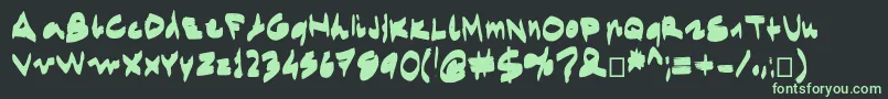 Egidovalmarkerfont Font – Green Fonts on Black Background