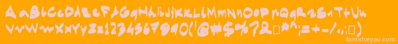 Egidovalmarkerfont Font – Pink Fonts on Orange Background