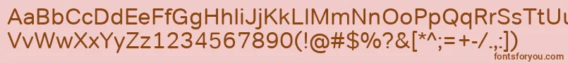 Шрифт TondocorpRegular – коричневые шрифты на розовом фоне