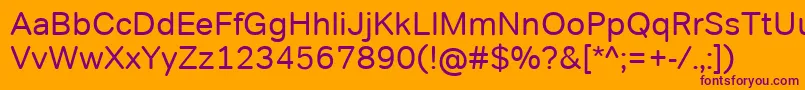 TondocorpRegular Font – Purple Fonts on Orange Background