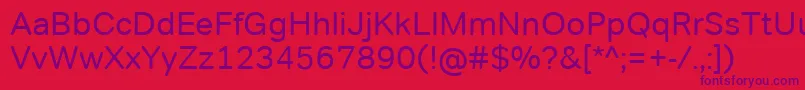 TondocorpRegular Font – Purple Fonts on Red Background