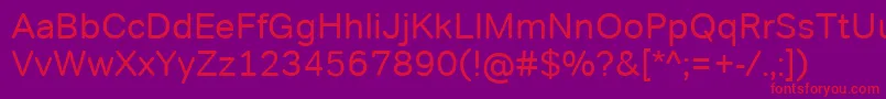 TondocorpRegular Font – Red Fonts on Purple Background