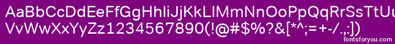 フォントTondocorpRegular – 紫の背景に白い文字