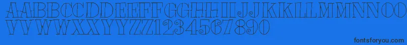 Tat Font – Black Fonts on Blue Background